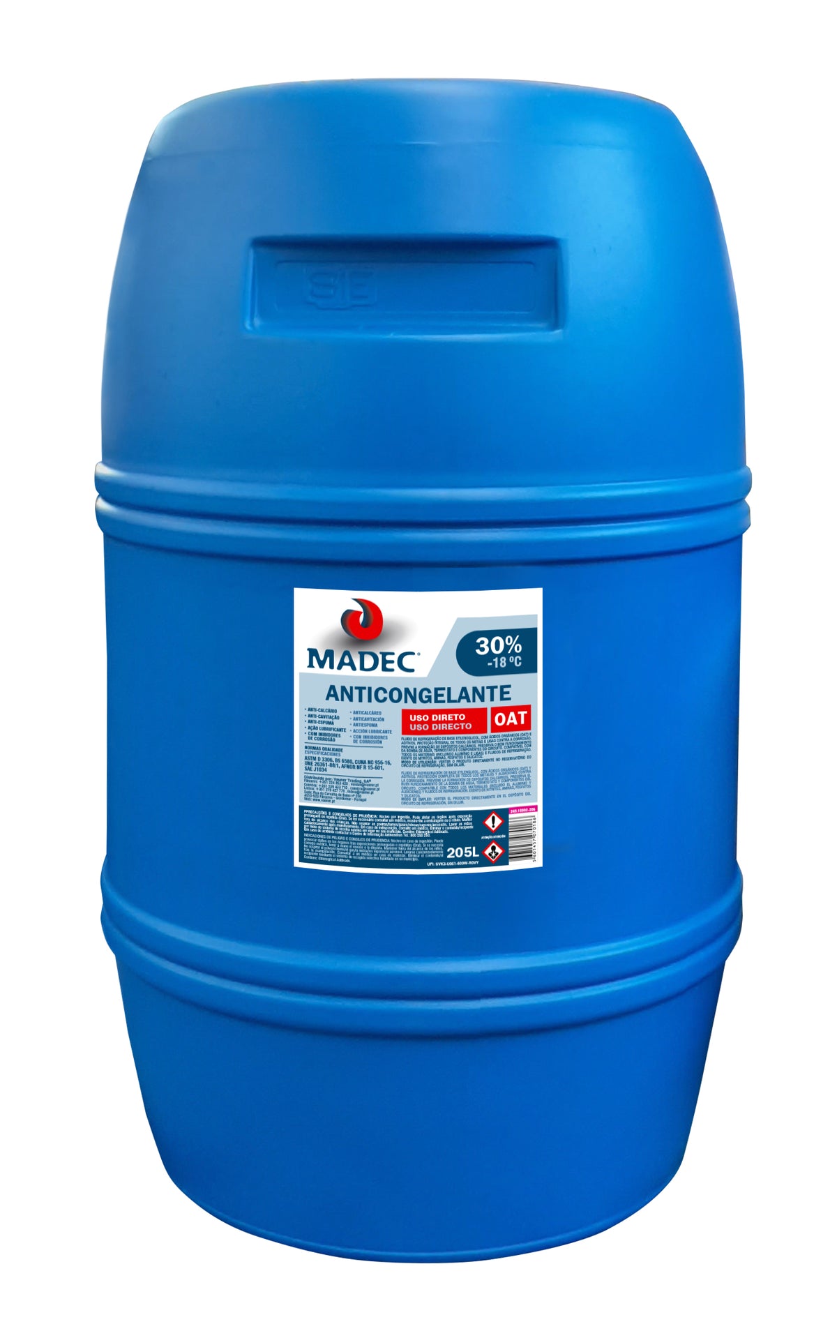 Anticongelante MADEC OAT — 30% · Rosa · 205 L