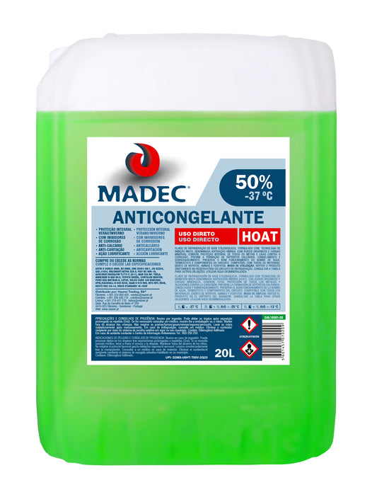 Anticongelante MADEC HOAT — 50% · Verde · 20 L