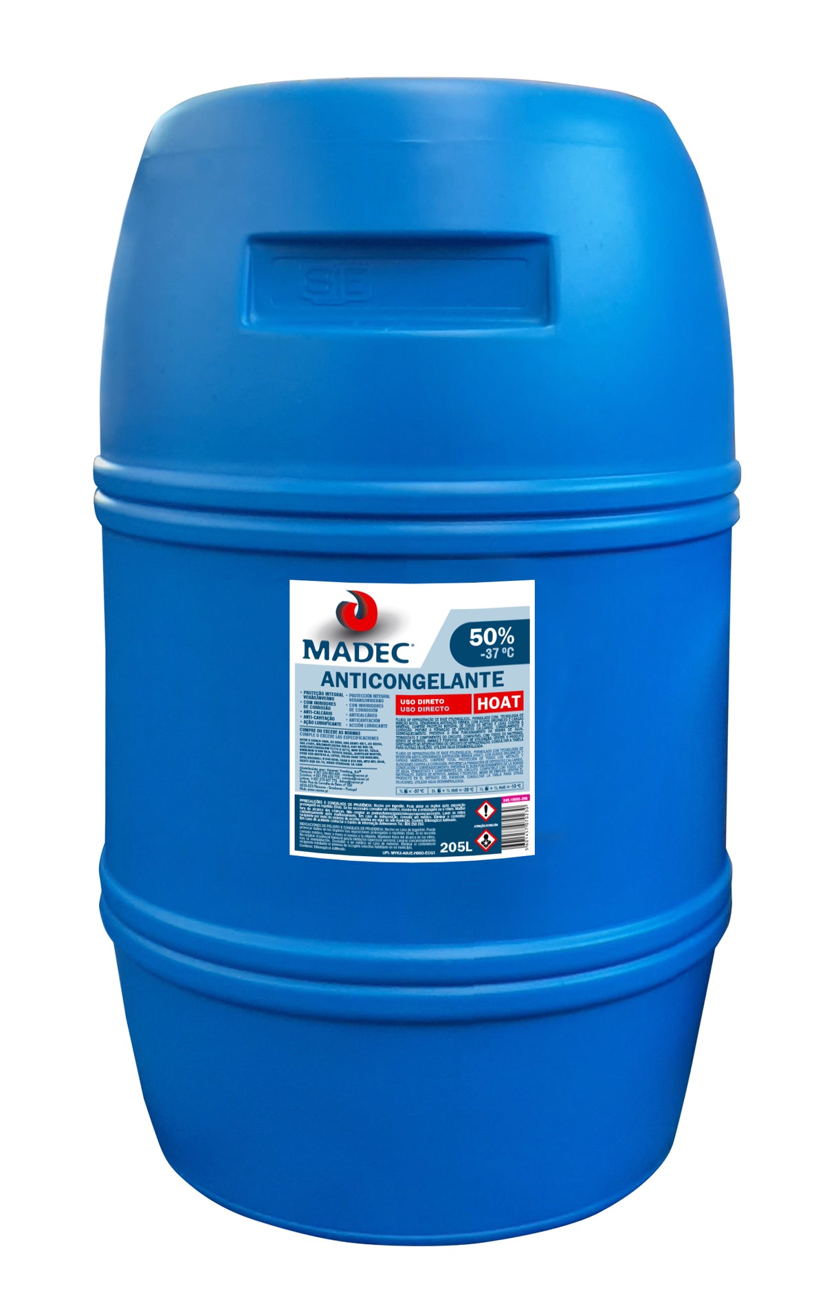 Anticongelante MADEC HOAT — 50% · Rosa · 205 L