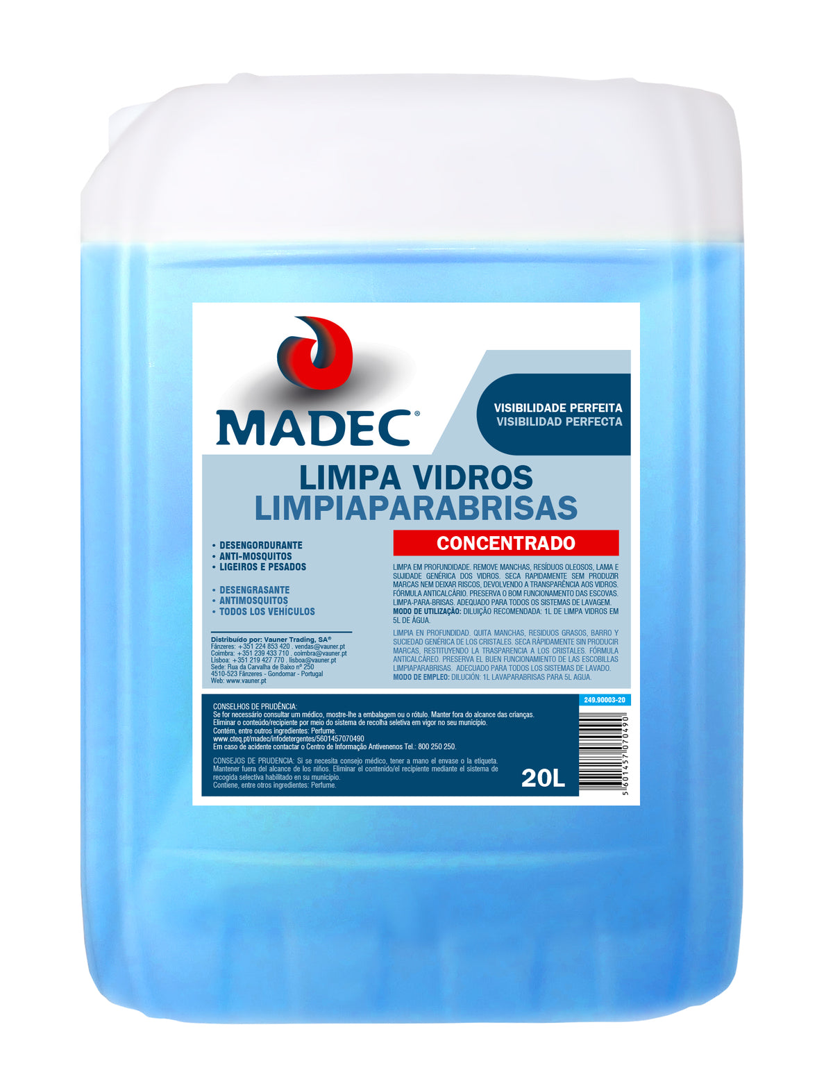 Limpiaparabrisas concentrado MADEC — 20 L