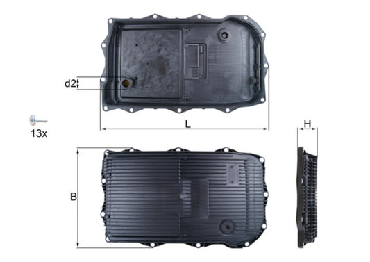 Cárter de aceite, caja automática MAHLE HX 184KIT