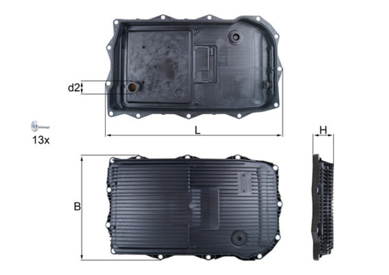 Cárter de aceite, caja automática MAHLE HX 184KIT
