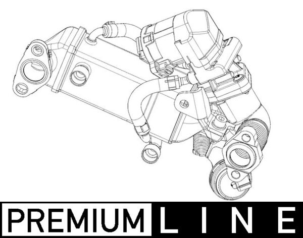 Ilustración técnica de Elemento enfriador, reciclaje gases escape MAHLE CE 10 000P