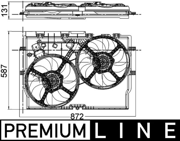 Ilustración técnica de Ventilador, refrigeración del motor MAHLE CFF 228 000P