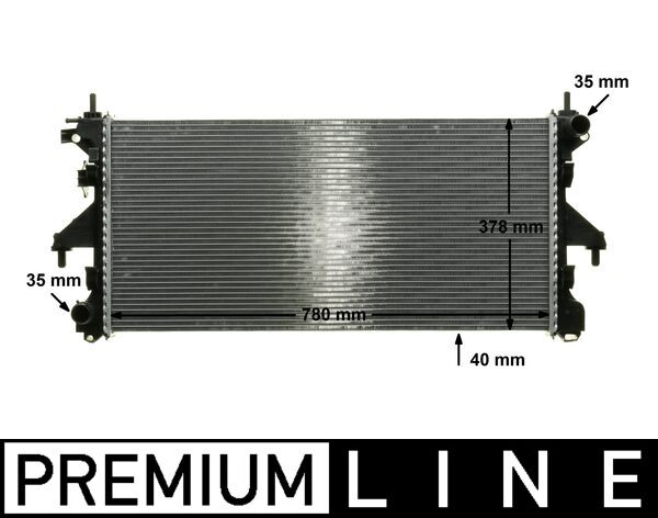 Radiador, refrigeración del motor MAHLE CR 887 000P