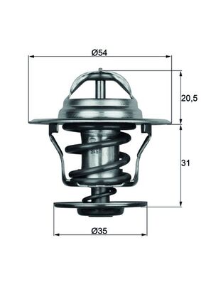 Termostato, refrigerante MAHLE TX 15 87D