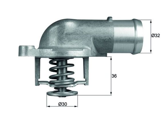 Ilustración técnica de Termostato, refrigerante MAHLE TI 212 87D