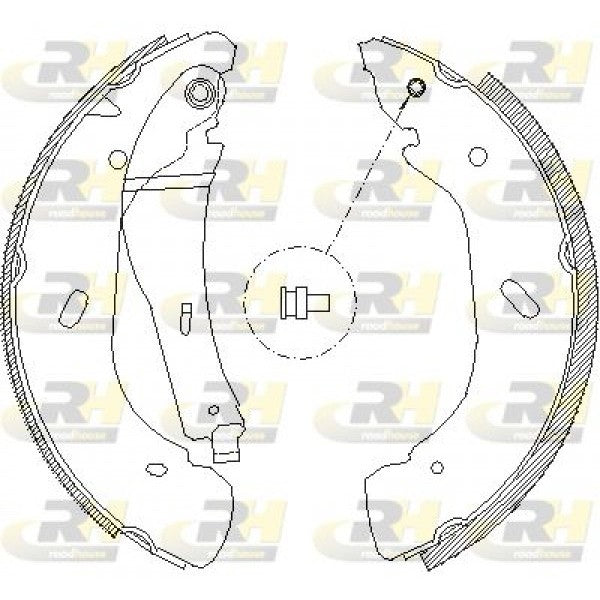 Juego de zapatas de freno ROADHOUSE para FORD LCV Transit Classic Bus 2.4 2003–2008 - OEM 1227046