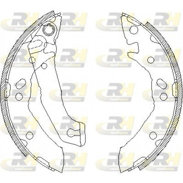 Juego de zapatas de freno ROADHOUSE para HYUNDAI Accent I / Verna / Pony / Excel 1.3 1995–1998 - OEM 5830522A01