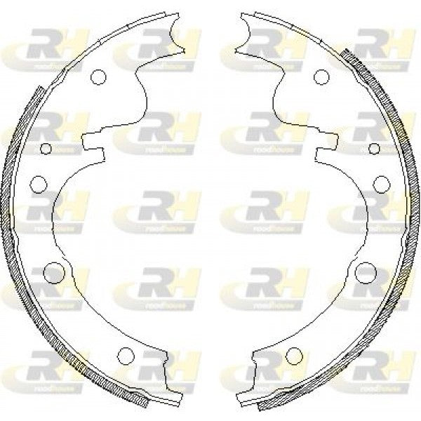 Juego de zapatas de freno ROADHOUSE para ALFA ROMEO LCV AR 8 Platform/Chassis 2.4 D 1978–1986 - OEM 5880989