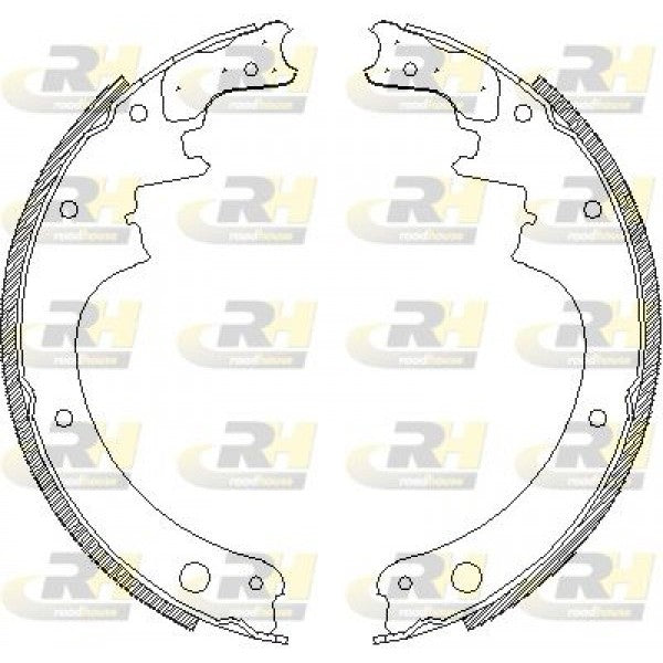 Juego de zapatas de freno ROADHOUSE para NISSAN Patrol GR IV / Safari 2.8 1982–1997 - OEM 4406025T25