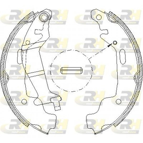 Juego de zapatas de freno ROADHOUSE para OPEL Agila 1.0 2003–2007 - OEM 1605977
