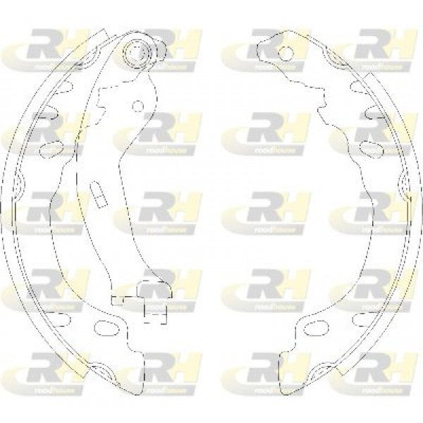 Juego de zapatas de freno ROADHOUSE para FIAT 500 II 1.2 2007 - OEM 77362615