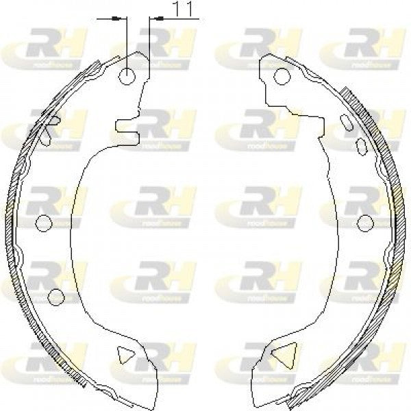 Juego de zapatas de freno ROADHOUSE para ALFA ROMEO 145 1.4 i.e. 1994–1996 - OEM 60750207