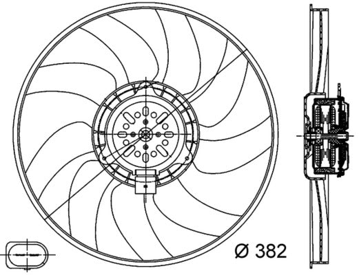 Ilustración técnica de Ventilador, refrigeración del motor MAHLE CFF 312 000S