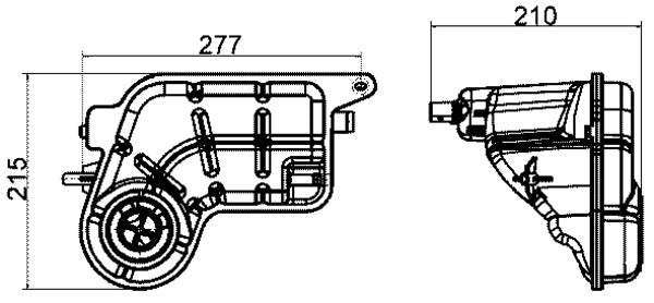 Ilustración técnica de Depósito compensación, refrigerante MAHLE CRT 20 000S