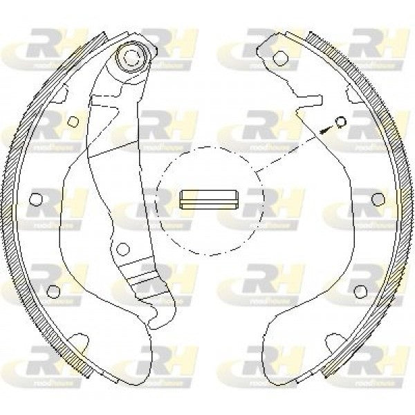 Juego de zapatas de freno ROADHOUSE para CHEVROLET Agile 1.4 2009 - OEM 93332948