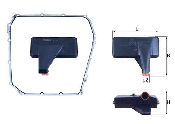 Filtro hidráulico, transmisión automática MAHLE HX 185D