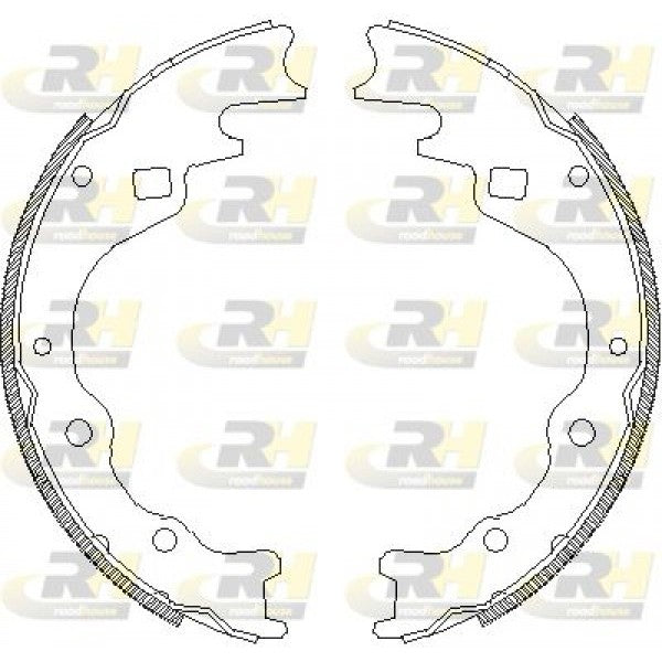Juego de zapatas de freno ROADHOUSE para ASIA MOTORS Rocsta Close Off-Road 1.8 4WD 1992–1998 - OEM 0K7102638Z