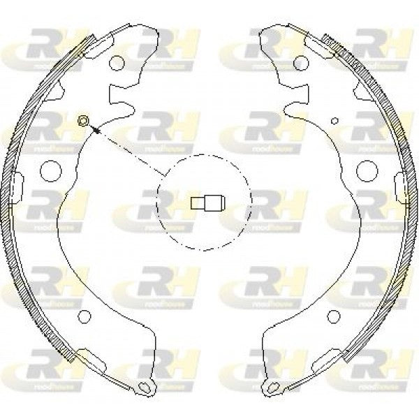 Juego de zapatas de freno ROADHOUSE para HONDA Accord III 1.8 1985–1989 - OEM 06450S9AE51