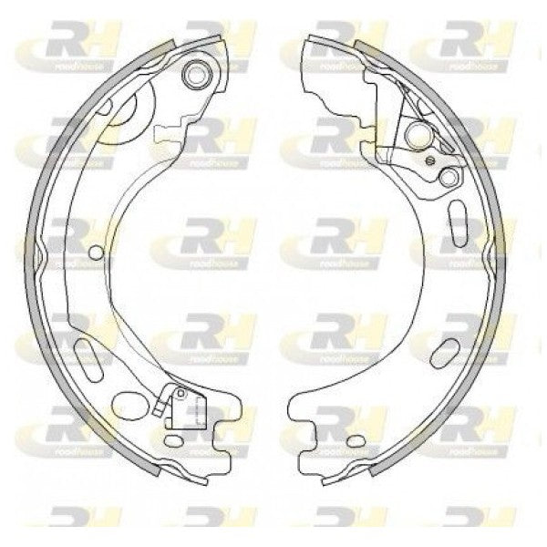 Juego de zapatas de freno de estacionamiento ROADHOUSE para LAND ROVER DISCOVERY III 4.0 V6 4x4 2004–2009 - OEM LR021877