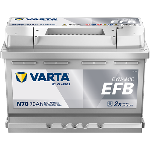 Batería Varta N70 Dynamic EFB 12 V 70 Ah