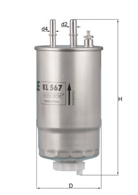 Filtro combustible MAHLE KL 567
