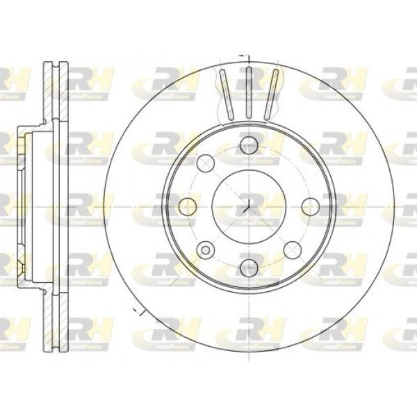 Juego de 2 discos de freno ROADHOUSE para BEDFORD LCV Astramax Van 1.6 D 1985–1988 - OEM 90008006
