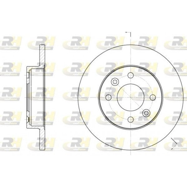 Juego de 2 discos de freno ROADHOUSE para DACIA 1310 Sedan 1.3 1983–2004 - OEM 2677509716