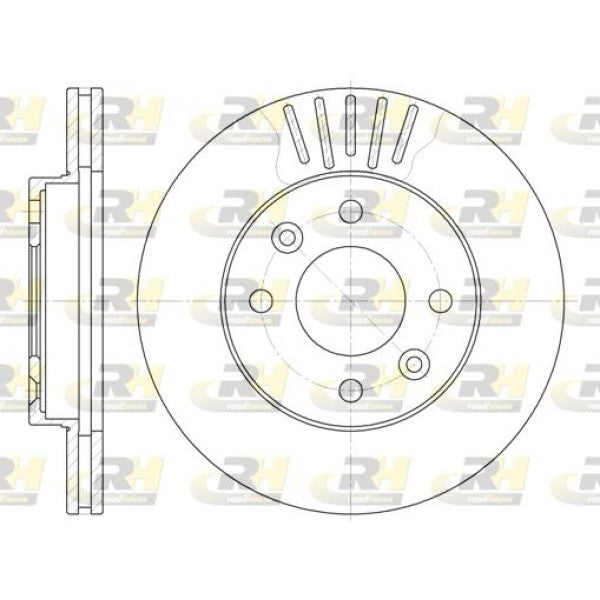 Juego de 2 discos de freno ROADHOUSE para NISSAN LCV Kubistar Van 1.2 2003 - OEM 4020600QAJ