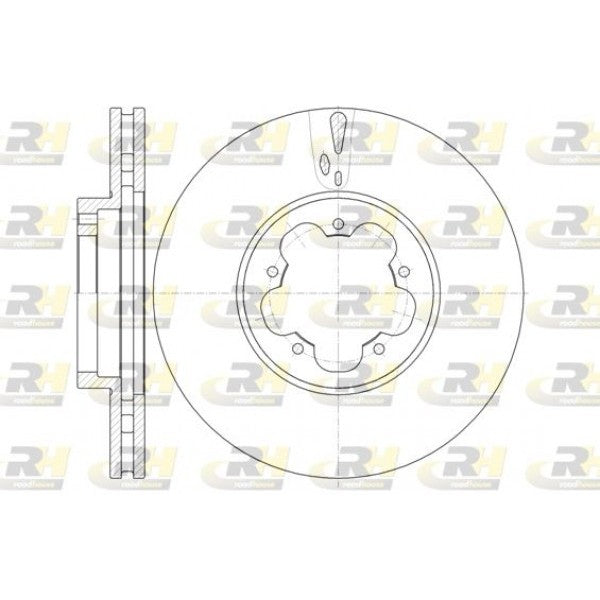 Juego de 2 discos de freno ROADHOUSE para FORD LCV Transit II Bus 2.3 2008–2014 - OEM 2256302