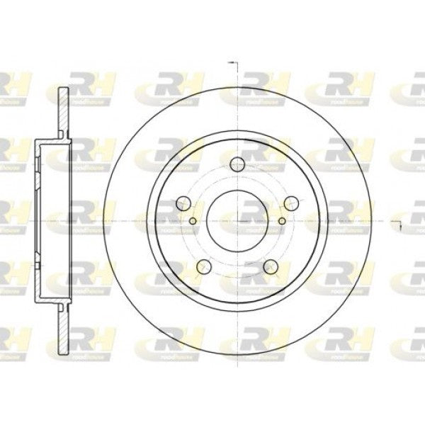 Juego de 2 discos de freno ROADHOUSE para TOYOTA Auris I / Corolla/ Blade 1.33 Dual-VVTi 2010–2012 - OEM 4243102170