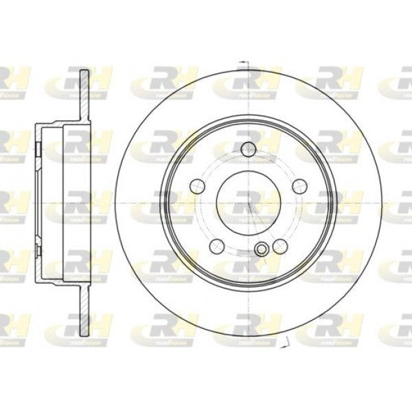 Juego de 2 discos de freno ROADHOUSE para Mercedes-Benz Clase C III C 180 CDI 2010–2014 - OEM 0004231312