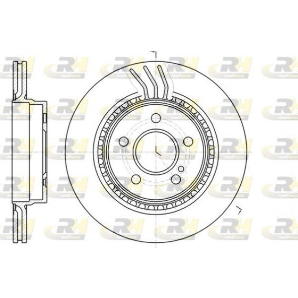 Juego de 2 discos de freno ROADHOUSE para Mercedes-Benz Clase C III C 250 CDI 2008–2014 - OEM 0004231212