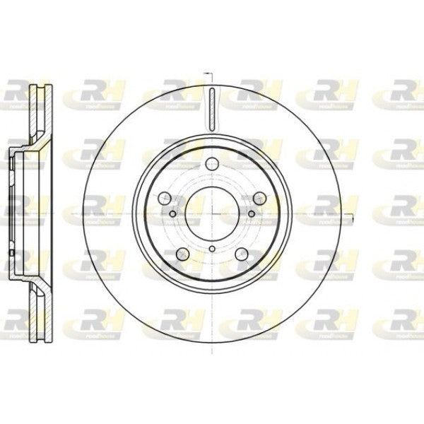 Juego de 2 discos de freno ROADHOUSE para TOYOTA Auris I / Corolla/ Blade 2.0 D-4D 2006–2012 - OEM 4351202190