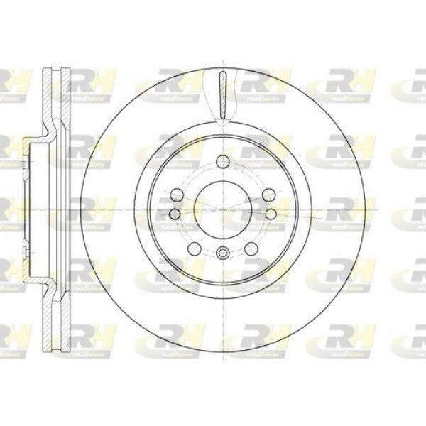 Juego de 2 discos de freno ROADHOUSE para Mercedes-Benz Clase M II ML 280 CDI 4-matic 2005–2009 - OEM 1644210412