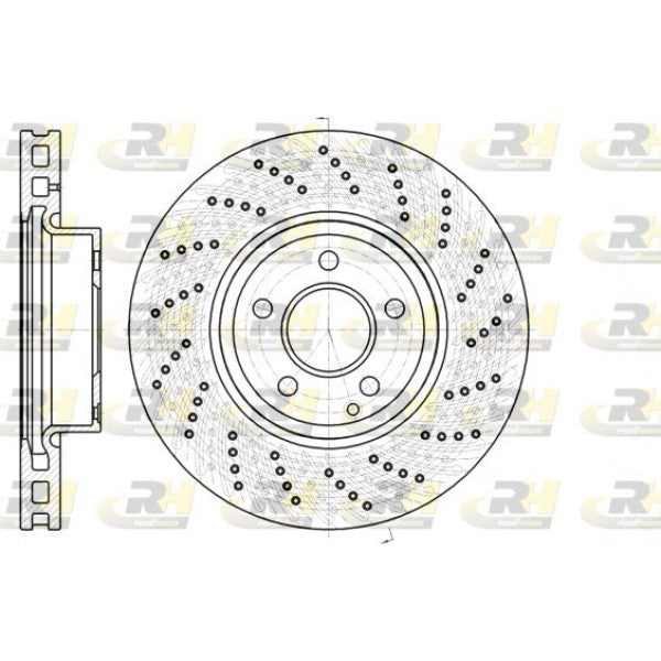 Juego de 2 discos de freno ROADHOUSE para Mercedes-Benz Clase C III C 250 CDI 4-matic 2011–2014 - OEM 0004211112