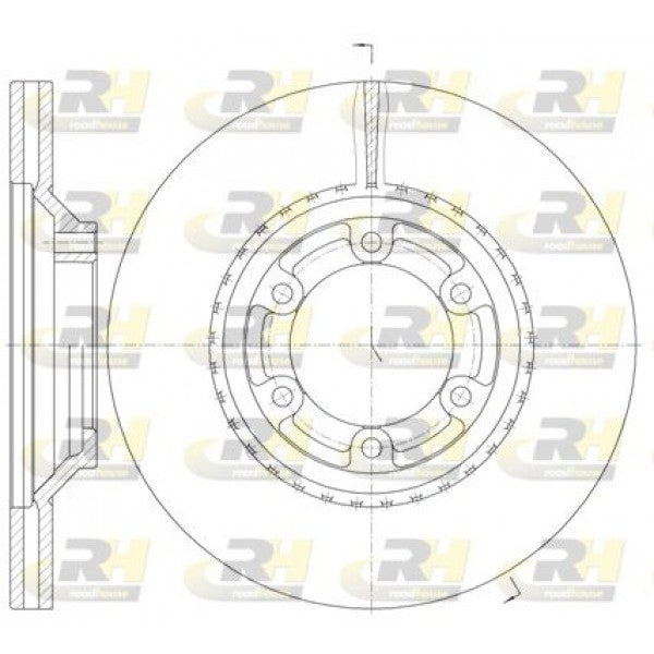 Juego de 2 discos de freno ROADHOUSE para HYUNDAI Galloper II 2.5 TCi D 1998–2003 - OEM HQ232405