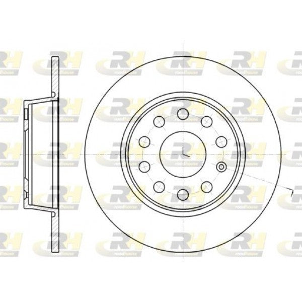 Juego de 2 discos de freno ROADHOUSE para AUDI A1 I 1.0 TFSI 2016–2018 - OEM 6R0615601