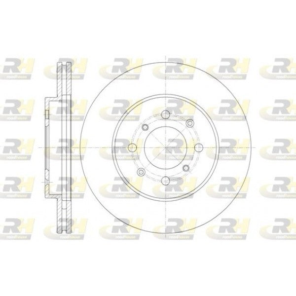 Juego de 2 discos de freno ROADHOUSE para HONDA City III Sedan / Fit Aria 1.2 2003–2005 - OEM 45251SAAG50