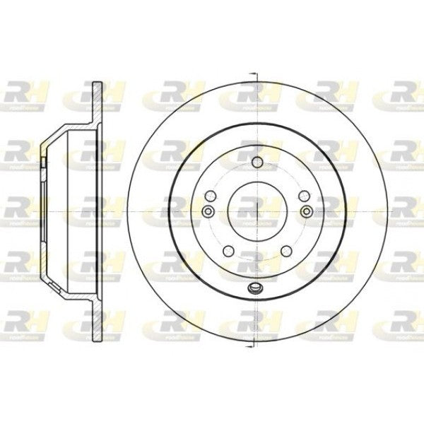 Juego de 2 discos de freno ROADHOUSE para HYUNDAI Grand Santa Fe/ Maxcruz 2.2 CRDi 4WD 2013–2018 - OEM 584112P000