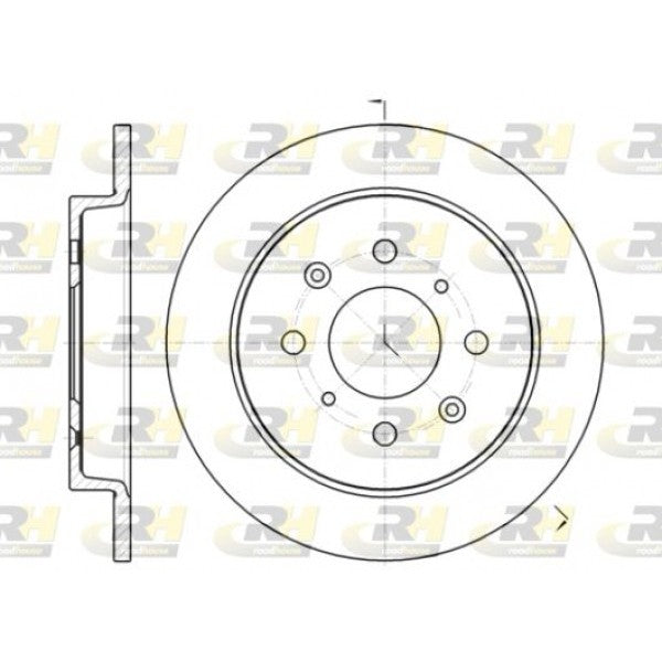 Juego de 2 discos de freno ROADHOUSE para HONDA Jazz IV / Fit 1.2 2008 - OEM 42510TF0000