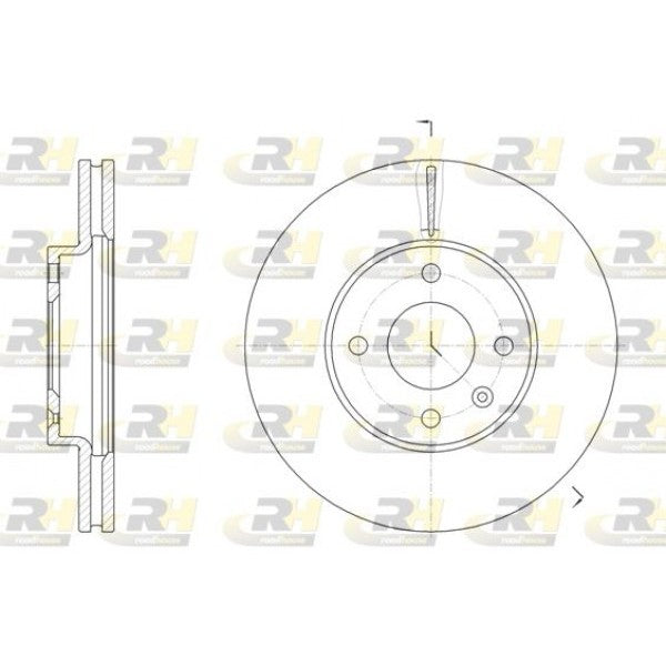 Juego de 2 discos de freno ROADHOUSE para CHEVROLET Aveo Hatchback / Sonic 1.2 2011 - OEM 13502001