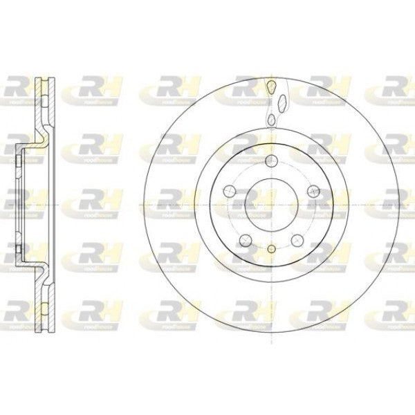 Juego de 2 discos de freno ROADHOUSE para ALFA ROMEO 147 1.6 16V T.SPARK 2001–2010 - OEM 164102202300