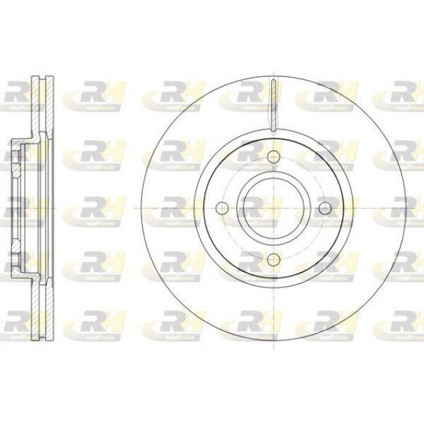 Juego de 2 discos de freno ROADHOUSE para FORD B-Max 1.0 EcoBoost 2016 - OEM 1751584