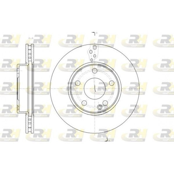 Juego de 2 discos de freno ROADHOUSE para Mercedes-Benz Clase A III A 160 2015–2018 - OEM 2464210012
