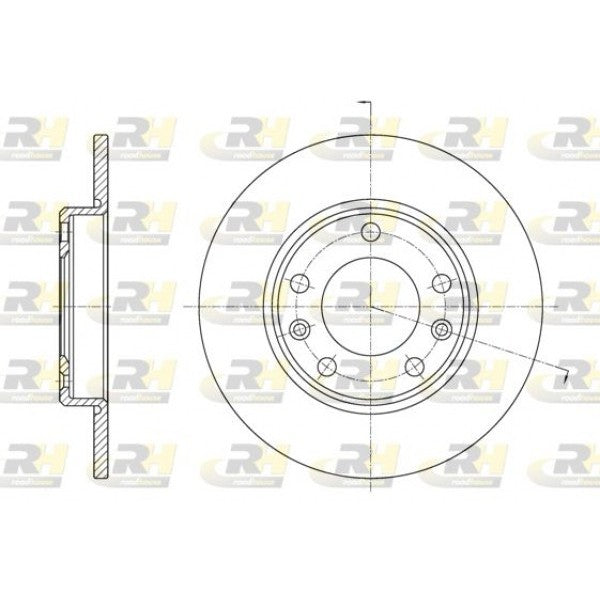 Juego de 2 discos de freno ROADHOUSE para PEUGEOT 308 I 1.6 HDi 2013–2014 - OEM 1610761980