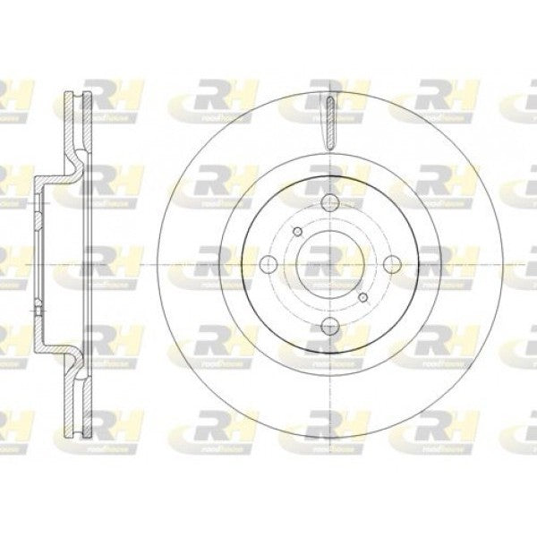 Juego de 2 discos de freno ROADHOUSE para TOYOTA Yaris III / Vitz 1.5 2017–2020 - OEM 435120D210