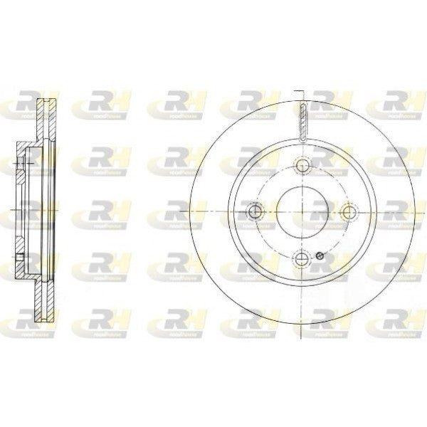 Juego de 2 discos de freno ROADHOUSE para MAZDA 2 II / Demio 1.3 2007–2015 - OEM D65133251