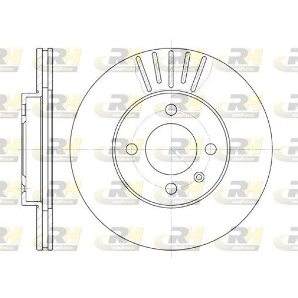 Juego de 2 discos de freno ROADHOUSE para SEAT Arosa 1.4 16V 2000–2004 - OEM 321615301D